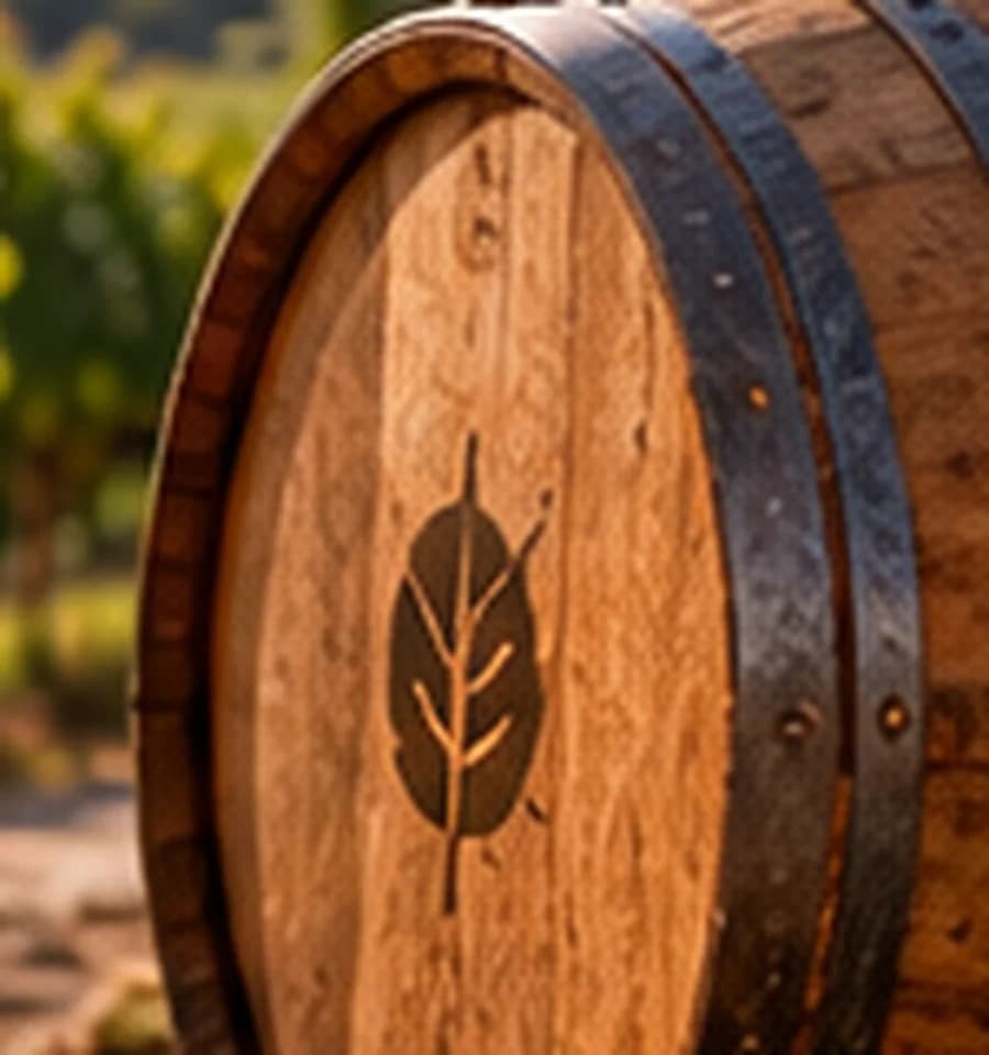 Barrica de crianza en bodega